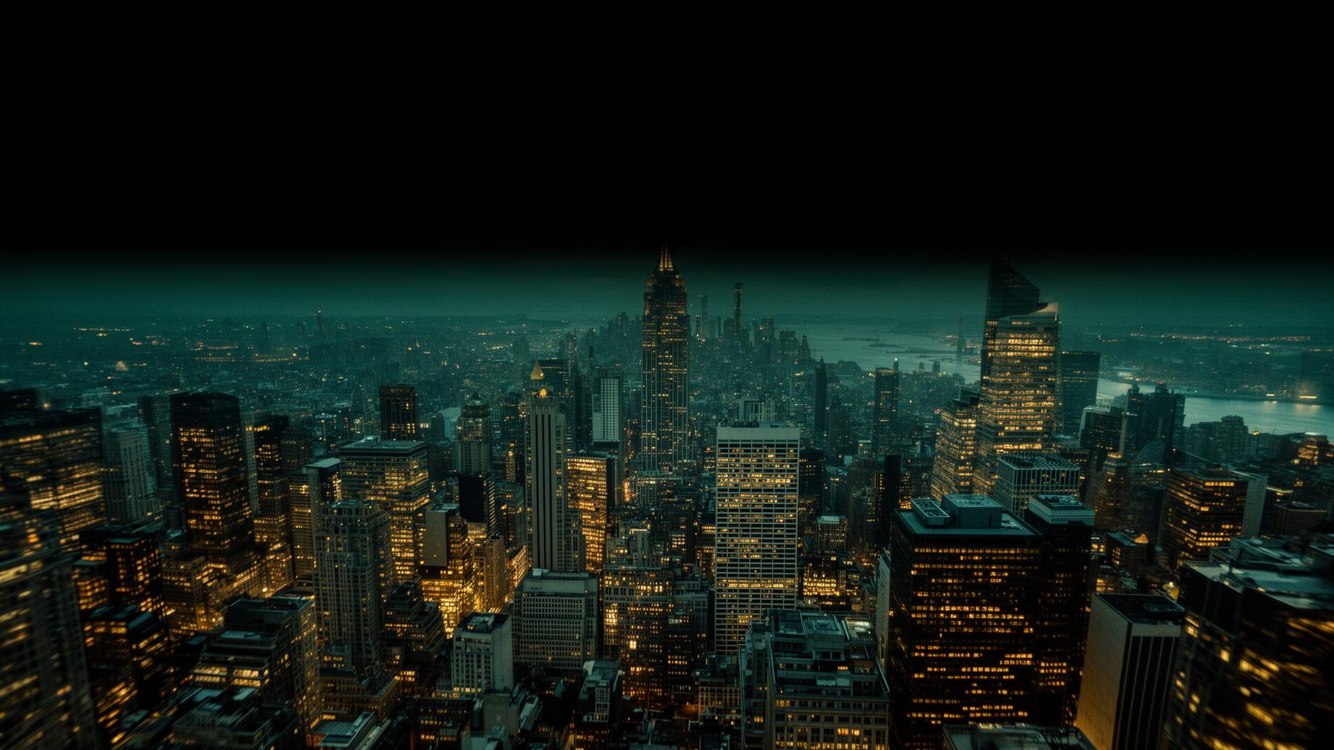 Manhattan skyline at twilight
